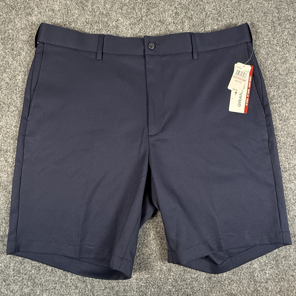 Grand Slam Mens Golf Shorts Size 40 Navy Black Iris Expandable Waist GSBF8063KO